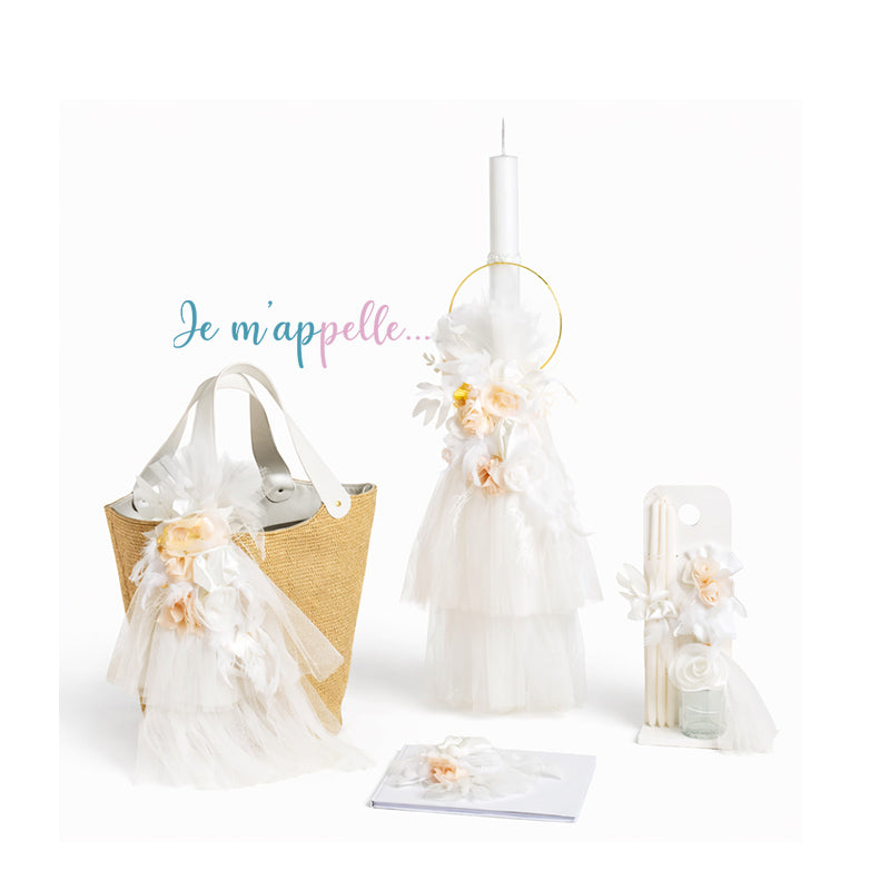 Πακέτο βάπτισης για κορίτσι K26.12 Τσάντα Emilia Baby Bloom