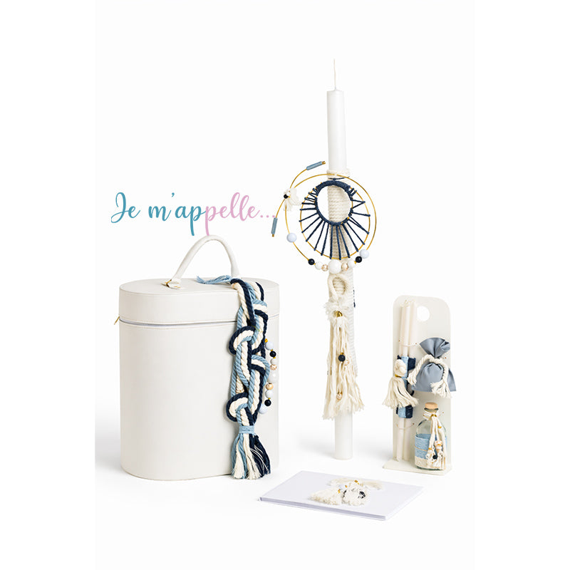 Πακέτο βάπτισης για αγόρι K26.62 Τσάντα Kimonas Baby Bloom