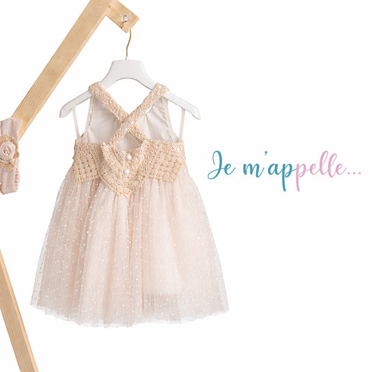 Βαπτιστικό φόρεμα Thea beige Piccolino 25S153